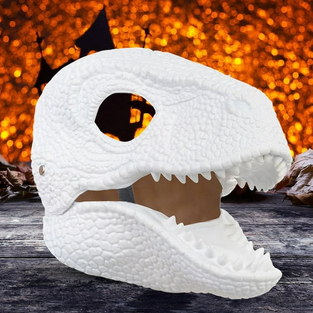 Máscara de tiranosaurio mandíbula móvil juguetes de dinosaurio cabeza los mejores regalos para fiesta de disfraces