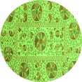 thumbnail image 1 of Ahgly Company Indoor Round Abstract Green Modern Area Rugs, 3' Round, 1 of 4