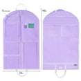 thumbnail image 3 of Kendall Country Dance Garment Bag Costume Organizer for Dancers, Beauty Pageants, Sports, Gymnasts, Figure Skaters, Travel and more - Lavender Purple 40 inch Long, 3 of 7