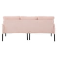 thumbnail image 6 of Leumius Oversized Loveseat, Modern & Plush Double-seater Sofa, Corduroy Upholstered Couch, Cozy Bedroom Sofa with Metal Legs & Side Pockets for Living Room Bedroom Dorm Apartment Pink, 6 of 8