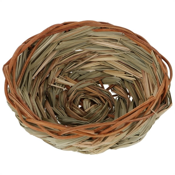 1PC Straw Woven Birds Nest Garden Decorative Birds Nest Chic Natural Birds Nest