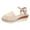 White, variant on Espadrilles Sandals for Women Platform Wedge Heel Ankle Strap Buckle Closed Toe Dressy Casual Summer Shoes