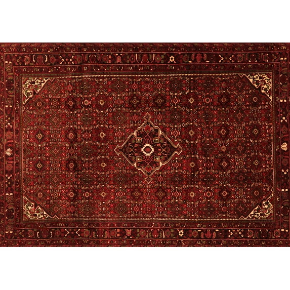 Ahgly Company Indoor Rectangle Persian Orange Traditional Area Rugs, 8' x 12'