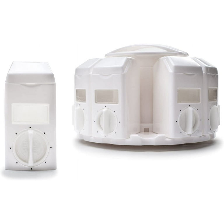 KitchenArt Select A Spice Auto Measure Carousel Professional Series White 9.5 x 9.5 x 6.75