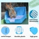 thumbnail image 3 of Caja de arena para conejos, bandeja de esquina de entrenamiento para orinal, con rejilla, para cobayas adultas, hurones, ratas, azul/rosa Adepaton WMXL-318-1, 3 of 6