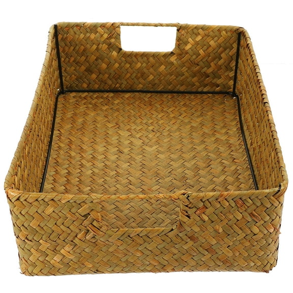 Storage Basket Fruit for Kitchen Wicker Tray Laundry Hamper with Lid Child Bride
