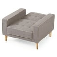 thumbnail image 4 of Glory Furniture Andrews Twill Fabric Convertible Chair in Gray, 4 of 6