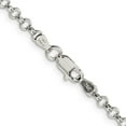 thumbnail image 3 of Sterling Silver 3mm Semi-Solid Rolo Chain (24 X 3) Made In Italy qfc105-24, 3 of 5
