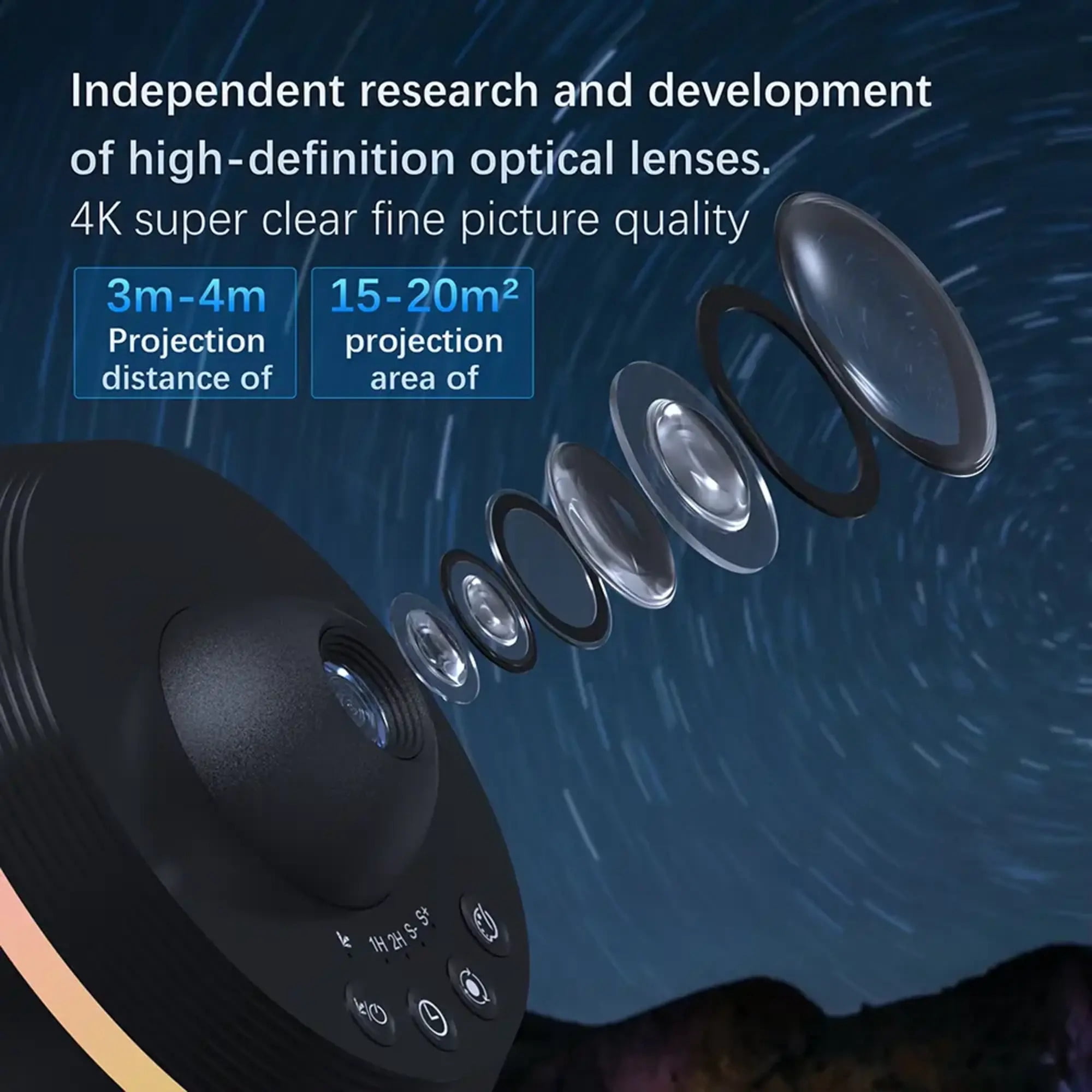 Wadan Galaxy Star Projector 13-in-1 Planetarium Night Light with Timer, RGB Effects for Kids, Adults, Bedroom/Home ceiling decor