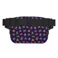 thumbnail image 3 of Fuzoiu Mexican Frogs Print Unisex Square Double Layer Waist Bag,Crossbody Fanny Pack Travel Workout Accessory, 3 of 9