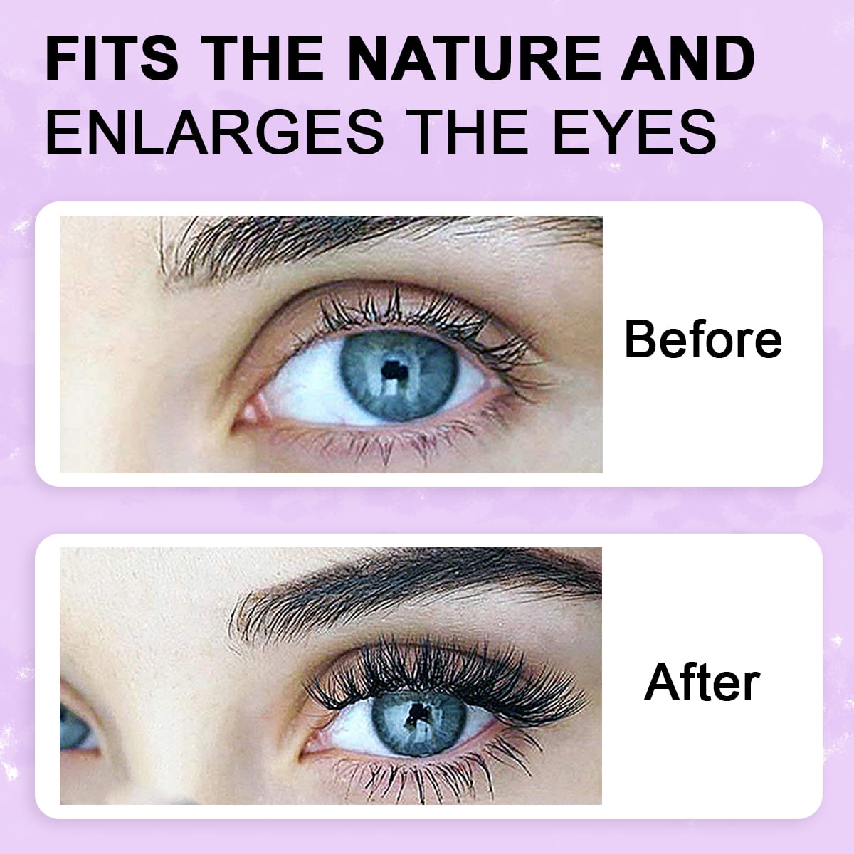 Magnetic Eyelashes, 3 pairs, Magnetic, Magnetic, False Eyelashes, Magnetic Eyelashes with applicator tweezers, for daily make-up or dating, wedding, party