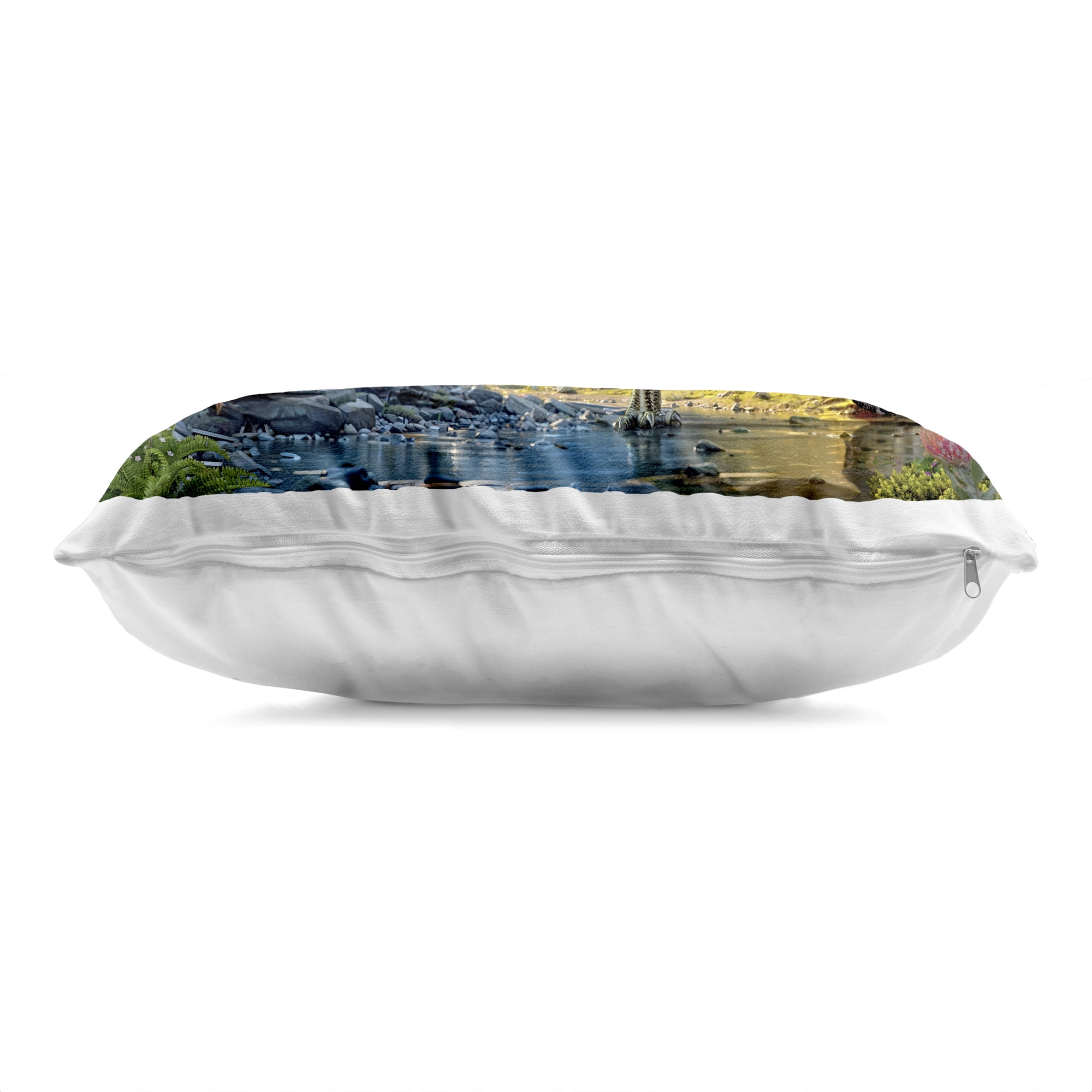 Stupell Industries T-Rex Encounter at Riverbank Decorative Printed Throw Pillow, design by Henriette Chinaglia, 14 x 7 x 20