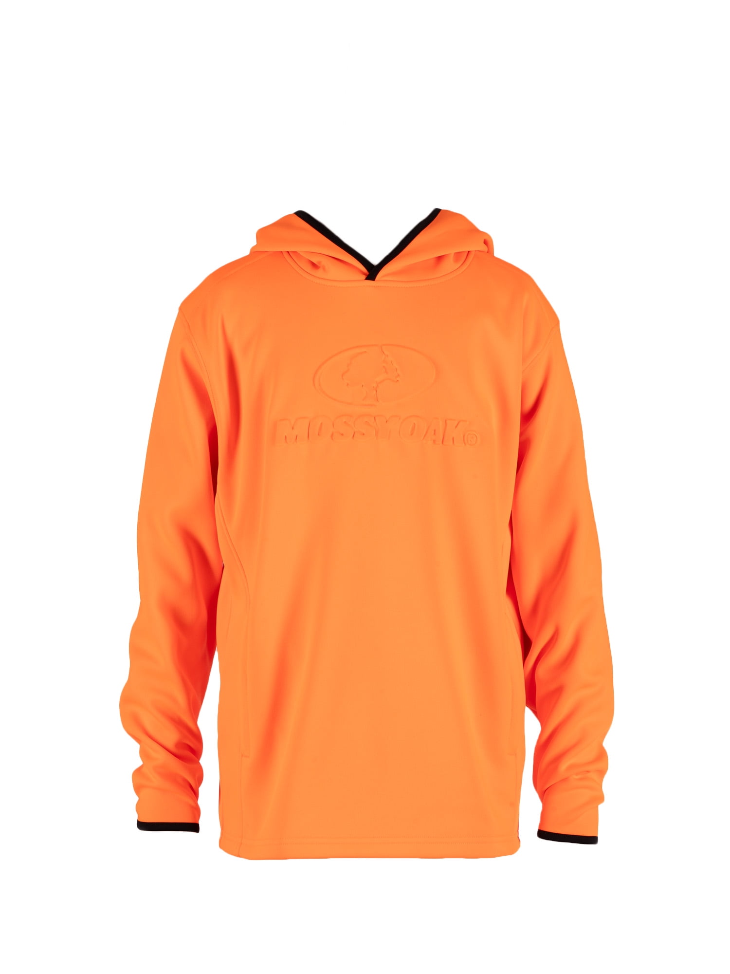 Mossy Oak Youth Long Sleeve Camouflage Hunting Pullover Hoodie, Blaze Orange, XS