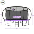 thumbnail image 2 of YORIN Trampoline pour Enfants de 7 à 8 Ans, Trampoline de 14 Pi pour Adultes avec Filet de Protection, Panier de Basketball, Échelle, Capacité de Poids de 1400 Lb, Trampoline Récréatif Extérieur, Trampoline Robuste, 2 of 7