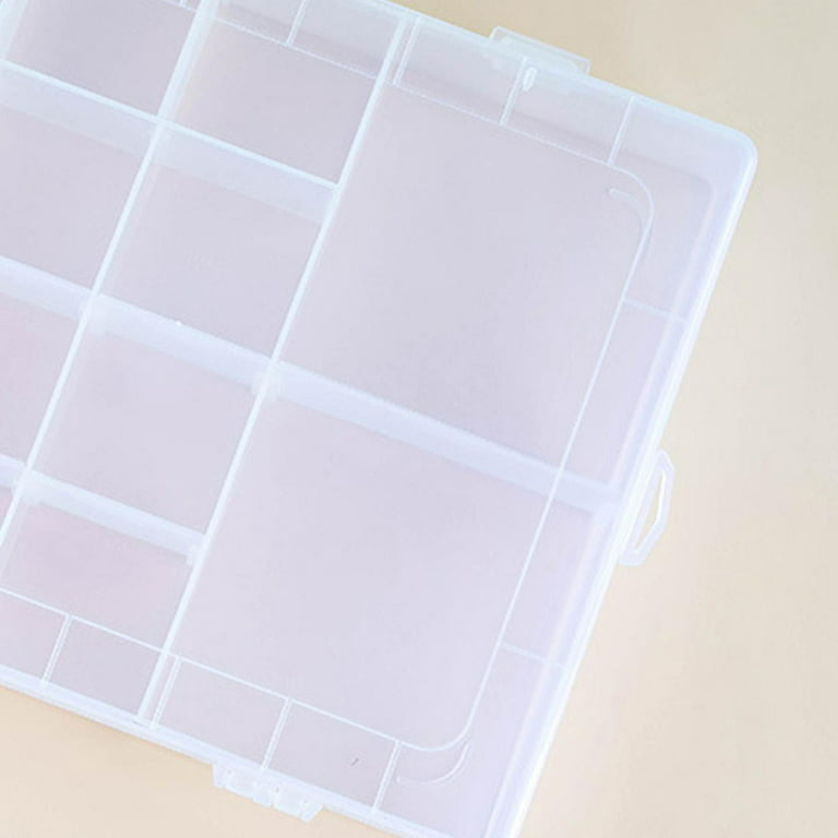 Clear Portable Floss Dividers with Compartments Embroidery Floss Organizer Adjustable Storage Holder Sewing Container Craft 21x17x4CM 14Grids, Other