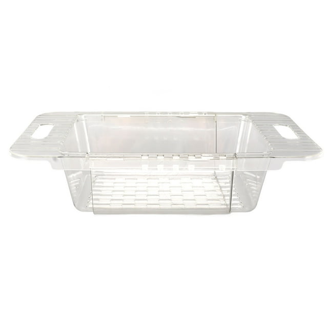 Colador para fregadero de frutas y verduras, fregadero de cocina, fregadero telescópico para frutas y verduras, soporte para estante de almacenamiento, cesta para fregadero de lavado de frutas