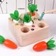 thumbnail image 4 of Zanahoria Niños Juguetes De Madera Montessori Atrapa Gusano Pesca Tamaño Cognición Forma Juego De Zanahoria A Juego Bebé Educación Temprana Juguete Yuarrent FN002262-00, 4 of 6