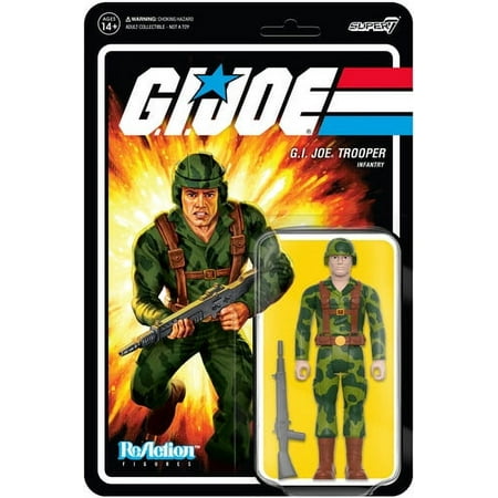 G.I. Joe Trooper Infantry camo White Super 7 Reaction Figure