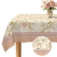 thumbnail image 6 of Vintage Floral Bird Rectangle Tablecloth,60x84 Inch,Waterproof Stain Resistant Table Cover For Dining Room Kitchen Decor, 6 of 7