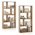 thumbnail image 1 of Gymax 4-Tier Geometric Bookshelf 48'' High Bookcase Modern 8-Cube Storage Organizer Natural, 1 of 10