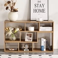 thumbnail image 3 of PAPROOS TV Stand for 65 Inch TV, Modular L Shaped TV Stand, Adjustable Entertainment Center with 6 Open Shelves, Wood Grain Media Console for Living Room Bedroom, Wood, 3 of 11