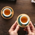 thumbnail image 3 of Bamboo Wood Coaster,Epoxy Resin Craft Kit River Edge Coaster Cup Holder, 3 of 8