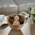 thumbnail image 4 of Home Decor Collection 10" Round Scalloped Woven Natural Water Hyacinth Decorative Bowl, 4 of 5
