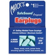 Macks Ear Care Safesound Earplugs - 10 Pair