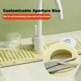 thumbnail image 5 of Faucet Mat for Kitchen Sink, 2024 New Kitchen Sink Splash Guard Silicone Draining Mat Fast Drying Stone Sink Tray, Sink Protectors Dish Soap Sponge Holder for Kitchen Bathroom Sink (Yellow, Large), 5 of 5