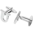 thumbnail image 3 of BodyJ4You 2PC Cufflinks Personalized Initials Letter U Men's Button Shirt Business Gift, 3 of 6