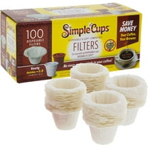 Disposable Filters Compatible with Keurig Brewers - Simple Cups - 100 Replacement Filters - Use Your Own Coffee