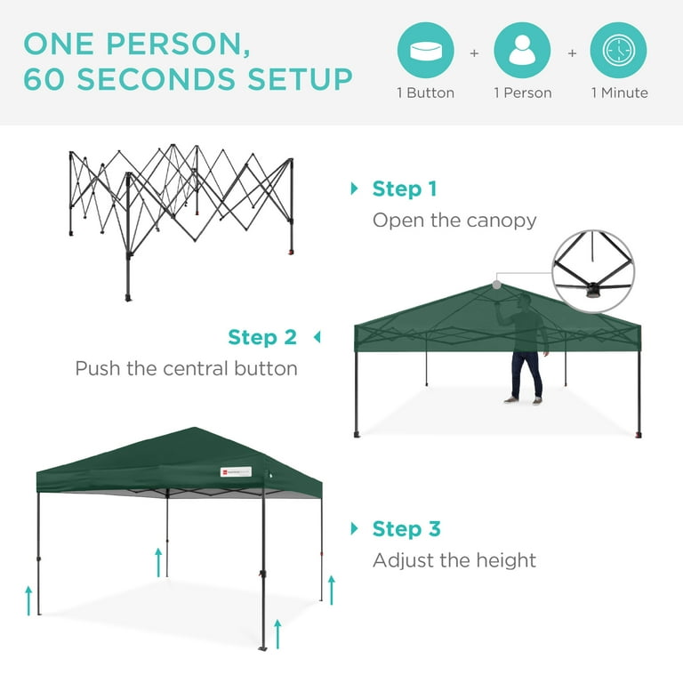 Best Choice Products 10x10ft Instant Pop Up Canopy, Quick Setup