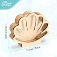 thumbnail image 3 of Decorative Seashell Shadow Box Wall Decor, Wooden Shell Shape Beach Ocean Themed Display Frame, Coastal Nautical Home Room Decoration, 3 of 4