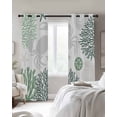 thumbnail image 4 of Green Grey Crab Coastal Kitchen Curtains Summer Coral Nautical Cafe Short Curtains for Bathroom Blackout Window Curtain Grommet Small Window Treatment Tier Drapes for Bedroom Living Room 42"x45"x2, 4 of 9