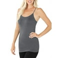 thumbnail image 6 of Womens Seamless Nylon Solid Cami Long Tank Top, 6 of 7