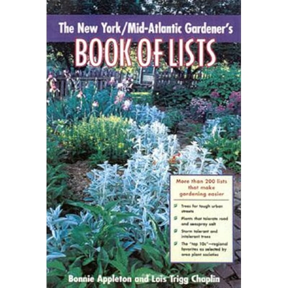 Pre-Owned New York/Mid-Atlantic Gardener's Book of Lists (Paperback) 0878332618 9780878332618