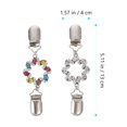 thumbnail image 3 of MasteelfCA 2Pcs All-match Scarf Buckle Fashion Silk Scarf Buckle Sweater Shawl Clips, 3 of 7