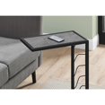 thumbnail image 2 of Mesa decorativa - 25 "de alto / aspecto piedra gris / metal negro Monarch Specialties  I 3301, 2 of 2