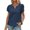 Blue, variant on Women'S Summer Tops Petal Short Sleeve V Neck Blouses Dressy Casual Fitted Cute Solid Shirts White L