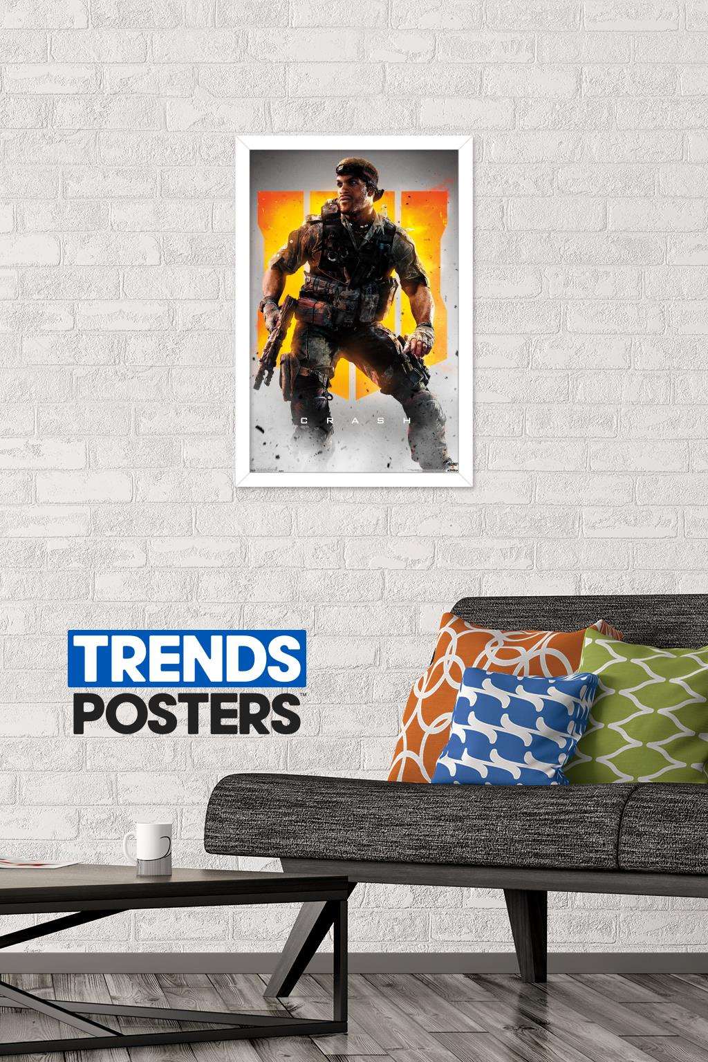 Call of Duty: Black Ops 4 - Crash Key Art Wall Poster, 14.725" x 22.375", Framed