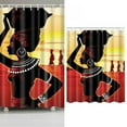 thumbnail image 4 of Angmile Afro African Women Shower Curtain,African American Traditional Women Bath Curtain,Waterproof Polyester Fabric Bathroom Decor Set, 4 of 4