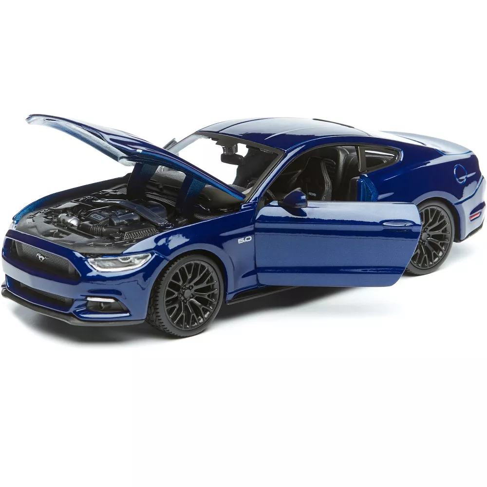 2015 Ford Mustang GT 5.0 Blue Metallic 1/24Beyond Comparable Diecast Car Model by Maisto