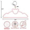 thumbnail image 7 of 50 Pack Kids Hangers,Premium Velvet Strong and Durable Baby Hangers, Non-Slip Toddler Hangers, Baby Clothes Hangers With 360°Swivel Hook，12.8”Children Hangers,Ultra Slim and Stackable Space Saving, 7 of 7