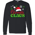 thumbnail image 3 of Inktastic Grampy Claus with Christmas Santa Hat and Snowflakes Long Sleeve T-Shirt, 3 of 5