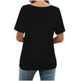thumbnail image 3 of Womens Spring Clothes, 3/4 Sleeve Shirts for Women Summer Casual Loose Fit Solid Color Crewneck T-Shirts, 3 of 6