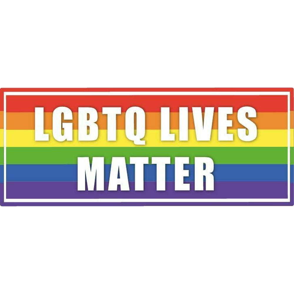 LGBTQ Lives Matter Campaign Sign Vinyl Sticker Car Window Bumper Decals for Trucks Vans Laptop