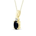 thumbnail image 2 of JewelersClub 1/3 Carat T.G.W. Sapphire And White Diamond Accent 14K Gold Over Silver Pendant, 18", 2 of 4