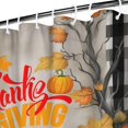 thumbnail image 2 of Pumpkin Thanksgiving Buffalo Check Shower Curtains,Washable Bathtub Curtains with Hooks Retro Polyester Fabric Curtains for Thanksgiving Day Fall Party Home Decor, 2 of 5