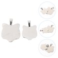thumbnail image 3 of 2pcs Blank Metal Dog Tags Stainless Steel Blank Stamping Tags Pet ID Name Tags Pendants, 3 of 9