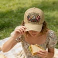 thumbnail image 6 of USA 250 Year Anniversary Hat for Men Women Khaki, America 250 Merchandise Sun Protective Baseball Cap 1776-2026 Outdoor Veterans Day, 6 of 6